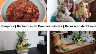 Compras Bochechas de Porco estufadas  Decoração de Páscoa [upl. by Anerys]