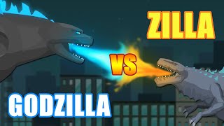 Godzilla vs Zilla  Godzilla vs Giant Monsters  Kaiju Animation [upl. by Chev]