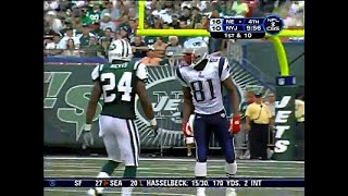 Randy Moss vs Darrelle Revis 2008 wk 2  WR vs CB Matchup [upl. by Schalles]