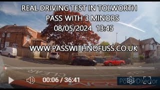 REAL DRIVING TEST ROUTE IN TOLWORTH 9 [upl. by Nilknarf499]