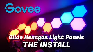 Govee Hexagon Light Panels Installation [upl. by Ayrad707]