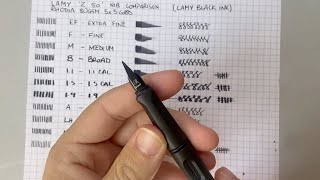 BIG Lamy Nib Comparison 2023 Edition [upl. by Sousa]