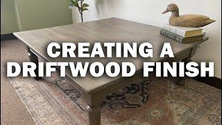 The Driftwood Finish  An Easy Restyle for a Battered Table [upl. by Nimrac]