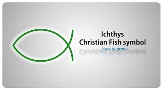 How to draw  the Ichthys  Christian Fisch symbol  step by step tutorial english [upl. by Nylakcaj]