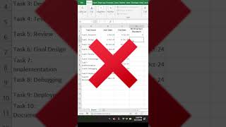 How to Calculate Working Days in Excel Using NETWORKDAYS exceltips projectmanagement shorts [upl. by Limann835]