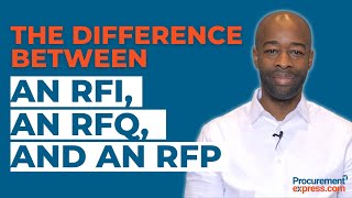 The difference between an RFI RFQ and RFP [upl. by Eintroc]