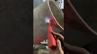 Plastic welding a crack on a cement mixerHandsomeOrHandy ￼ [upl. by Ellison]