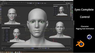 Face Rig Character animation Blender and Cinema 4d [upl. by Baxy]