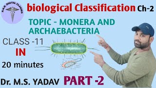 Biological Classification class 11 ncert chapter 2 kingdom Monera [upl. by Ingeberg]