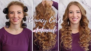 Bouncy Overnight Curls  Cozy Curlers Tutorial [upl. by Trahern]