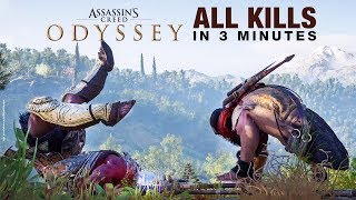 Assassins Creed Odyssey in 3 Minutes  ALL Finishing Moves  Brutal Kills Compilation [upl. by Halueb]