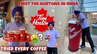 Our Experience At Tim Hortons Delhi  Vlog 157 [upl. by Wilkens]