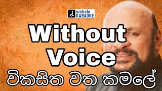 Wikasitha watha kamale karaoke with lyrics  විකසිත වත කමලේ  Sanath Nandasiri  සනත් නන්දසිරි [upl. by Flss]