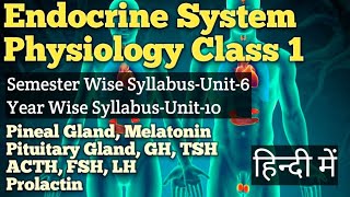 The Endocrine System  Physiology Class 1 BSc NursingNew SyllabusUnit6Old SyllabusUnit10 [upl. by Epp]