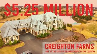 525 Million Creighton Farms Mansion Tour  One Of The Richest Neighborhoods [upl. by Aiekahs94]