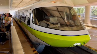 Walt Disney World Monorail 2023 Ride to Magic Kingdom from EPCOT in 4K  Walt Disney World Florida [upl. by Nahshu]