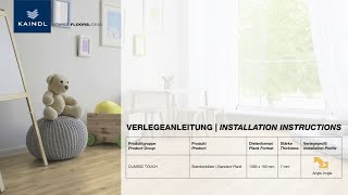 Kaindl Flooring Verlegeanleitung Angle  Angle Profil [upl. by Bonnee794]