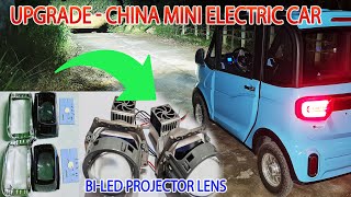 Upgrade China Mini Electric Car with BiLed Projector Lens 60W 12V [upl. by Cartie]