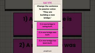 English Grammar Quiz Passive Voice [upl. by Willetta]