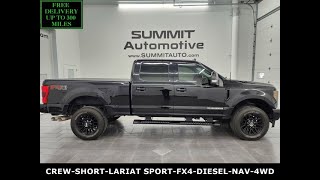 2019 FORD F250 LARIAT SPORT FX4 DIESEL AGATE BLACK 4K WALKAROUND 14872Z [upl. by Aed]