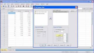 44 Chi Square with Customized Expected Values PASW SPSS Statistics v17 video [upl. by Cheria835]