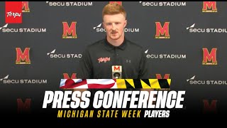 Maryland Football  Billy Edwards Jr Jordan Phillips and Nolan Ray  Weekly Press Conference [upl. by Winikka]