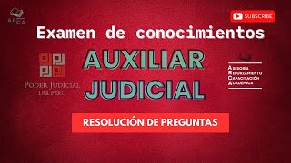 EXAMEN DE CONOCIMIENTOS Auxiliar Judicial PTE 3 [upl. by Yolande]