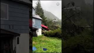 Video shows home damaged by deadly Alaska landslide that displaced dozens of families [upl. by Hammond]