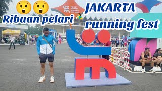 JAKARTA running festival 🇮🇩 runner running jakartarunningfestival pelari run marathon [upl. by Lekkim486]