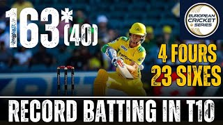 163 Runs In Just 40 Balls In European T10 League 2023Leus Du Plooy Record Batting With 23 Sixes [upl. by Etnelav146]