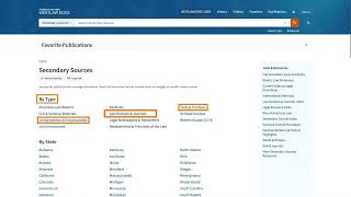 How to research using law reviews treatises and journals  Westlaw Edge [upl. by Thoma]