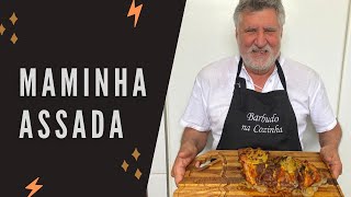 MAMINHA ASSADA RECHEADA COM BACON E QUEIJO  BARBUDO NA COZINHA [upl. by Neeka]