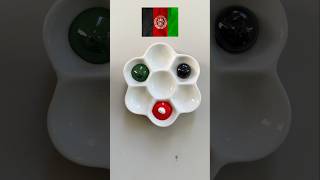 Afghanistan flag color mixing asmr with lovely song relaxing satisfying art shorts [upl. by Eulaliah668]