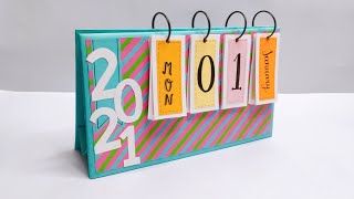 DIY Easy Desk Calendar 2021  Desk Decor [upl. by Olav465]