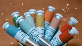 Swatching Vintage watercolours ☽ Wallace Seymour art supply haul  calming paint with me [upl. by Inahc617]