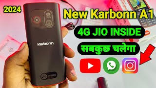 New Karbonn A1 4G JIO INSIDE Full Review  Karbonn A1 Features  Best 4g Keypad Phone [upl. by Orodisi]