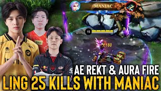 LING 25 KILLS WITH MANIAC FT AE REKT AND AURA FIRE [upl. by Yrojram360]