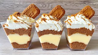 Lotus Biscoff Dessert Cups  NO BAKE Dessert Very Easy and Yummy [upl. by Heyward235]