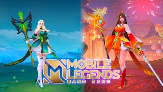 Odette Auspicious Charm Lunar Skin VS Butterfly Goddess Limited Special Skin MLBB Comparison [upl. by Abraham80]