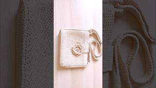 Crossbody bag from raffia DIY crochetbag diy handmade [upl. by Ahsil]