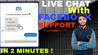 HOW TO CONTACT FACEBOOK SUPPORT amp LIVE CHAT ll HOW TO CHAT WITH FACEBOOK IN 2 MINUTES facebook [upl. by Anead56]