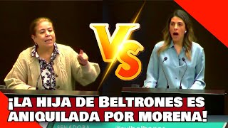 ¡VEAN ¡La HIJITA de BELTRONES es ANIQUILADA por MORENA por ATACAR la ESTRATEGIA de SALUD de AMLO [upl. by Garrott]