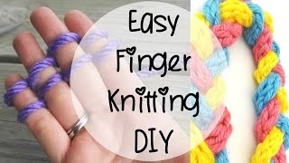 Learn How To Finger Knit Easy And Beginner Friendly [upl. by Hurlee]