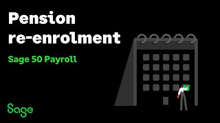 Sage 50 Payroll UK  Pension reenrolment [upl. by Llenrag]