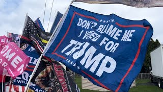 Thousands line up in Lehigh County for former presidents rally [upl. by Nwahsyar59]