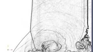 Shockwave  Boundary layer interaction in shock tube [upl. by Emirac581]