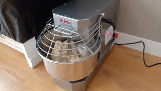 Alpha Tilting Head Spiral Mixer Mixing Bagels [upl. by Ahsieken]