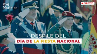 El DESFILE MILITAR por el 12 de OCTUBRE presidido por los REYES y LEONOR  RTVE Noticias [upl. by Richia386]