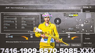 NEW UPDATE 34🔥 BEST SENSITIVITY CODE  CONTROL SETTINGS BGMIPUBG MOBILE [upl. by Harl]