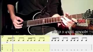 Amon Amarth  One Thousand Burning Arrows Guitar Lesson Lead and Rhythm w Tabs [upl. by Nohtanhoj]